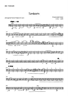 Tambourin in F Major: For flute and strings - solo cello part by François Joseph Gossec