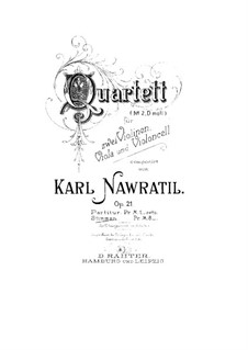 String Quartet No.2 in D Minor, Op.21: Cello part by Karel Navratil