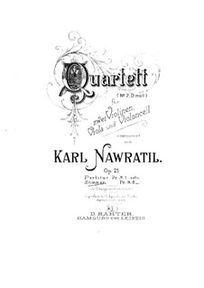 String Quartet No.2 in D Minor, Op.21: Violin I part by Karel Navratil