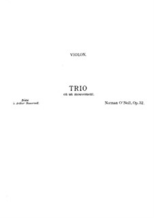 Piano Trio in F Major, Op.32: Violin part by Norman O'Neill