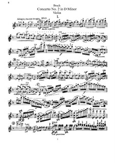 Violin Concerto No.2 in D Minor, Op.44: Solo part by Max Bruch