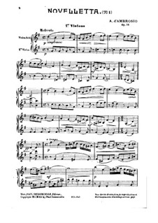 Noveletta, Op.16 No.1: Strings parts by Alfredo D'Ambrosio
