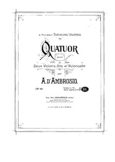 String Quartet in C Minor, Op.42: Violin I part by Alfredo D'Ambrosio