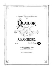 String Quartet in C Minor, Op.42: Cello part by Alfredo D'Ambrosio