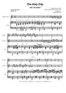 The Holy City (with Jerusalem): Duet for Bb-trumpet by Charles Hubert Hastings Parry, Stephen Adams