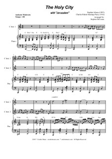 The Holy City (with Jerusalem): Duet for C-instruments by Charles Hubert Hastings Parry, Stephen Adams