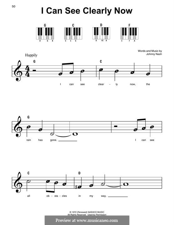 I Can See Clearly Now by J. Nash sheet music on MusicaNeo