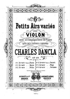 Six airs variés, Op.89: No.1 Aria with Variations by Paccini by Charles Dancla