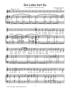 Die Liebe bist Du, Op.5: Für 1-2 Stimmen und Orgel by Paul Nutt