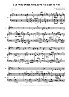 No.32 But thou didst not leave his soul in Hell: For french horn and piano by Georg Friedrich Händel