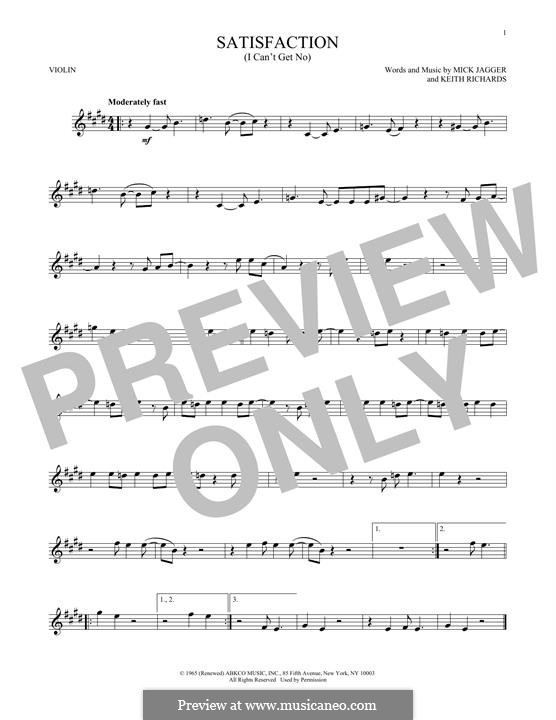 (I Can't Get No) Satisfaction (The Rolling Stones): For violin by Keith Richards, Mick Jagger