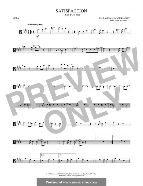 (I Can't Get No) Satisfaction (The Rolling Stones): For viola by Keith Richards, Mick Jagger