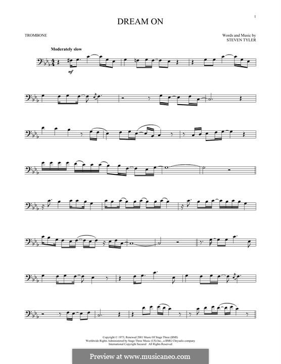 Dream On (Aerosmith): For trombone by Steven Tyler