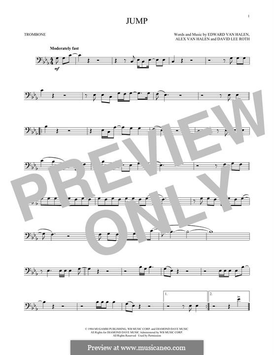 Jump (Van Halen): For trombone by Alex Van Halen, David Lee Roth, Edward Van Halen, Michael Anthony
