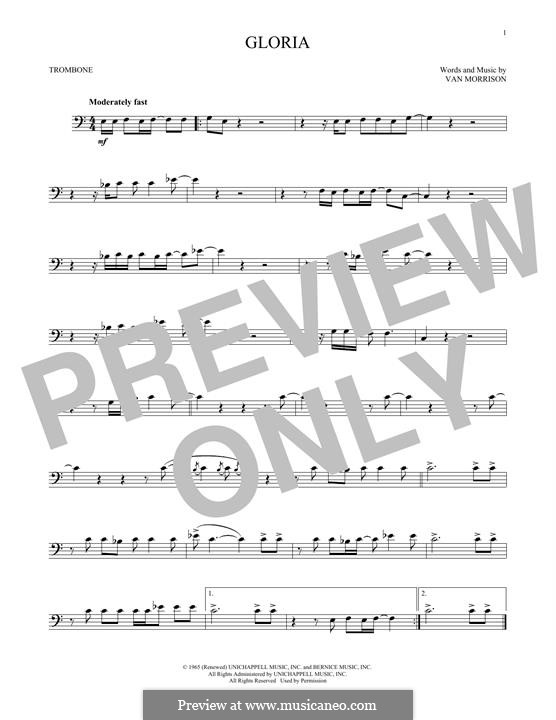 Gloria: For trombone by Van Morrison