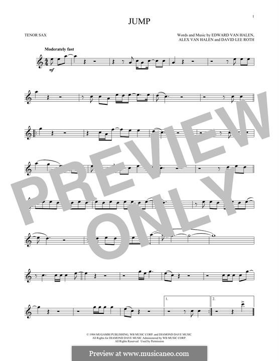 Jump (Van Halen): For tenor saxophone by Alex Van Halen, David Lee Roth, Edward Van Halen, Michael Anthony