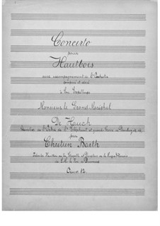 Concerto for Oboe and Orchestra, Op.12: Concerto for Oboe and Orchestra by Christian Frederik Barth