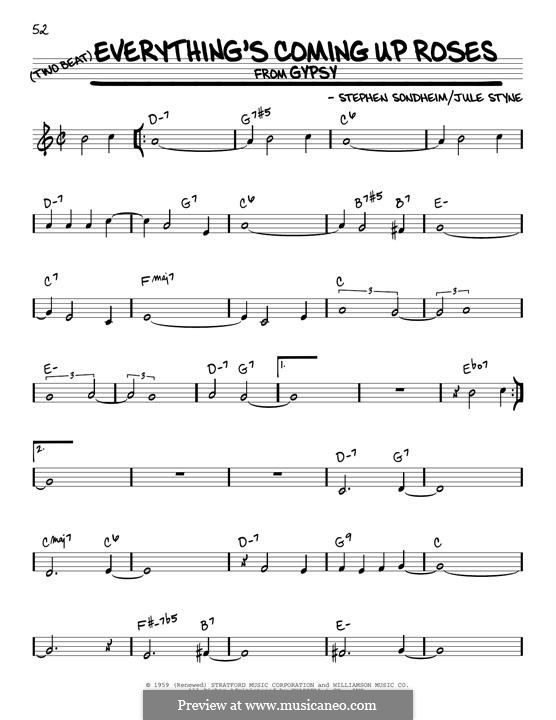 Everything's Coming Up Roses by J. Styne, S. Sondheim on MusicaNeo