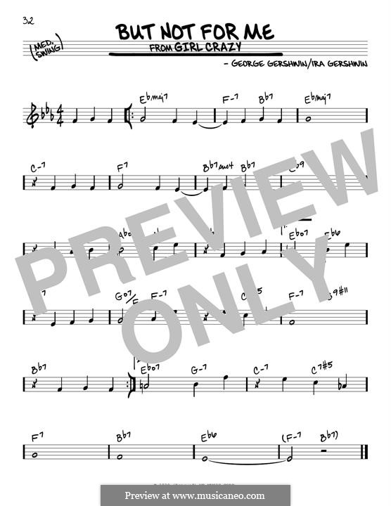 But not for Me: For guitar by George Gershwin