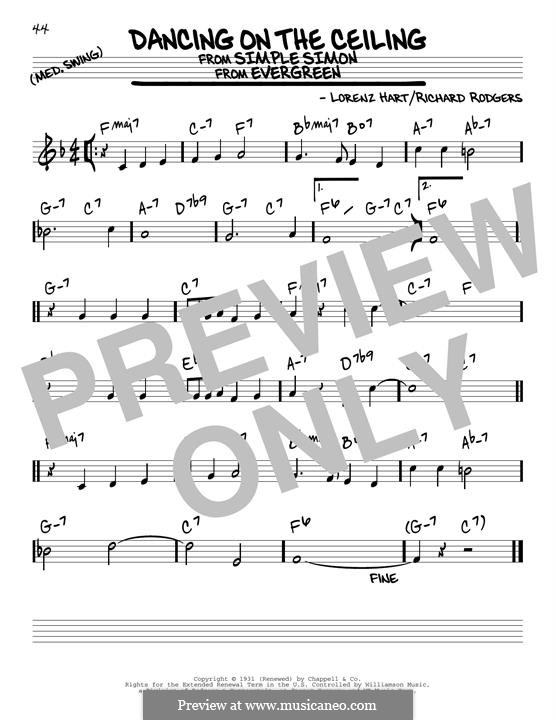Dancing On The Ceiling By R Rodgers Sheet Music On Musicaneo