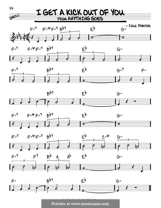 I Get a Kick Out of You (Frank Sinatra): For guitar by Cole Porter