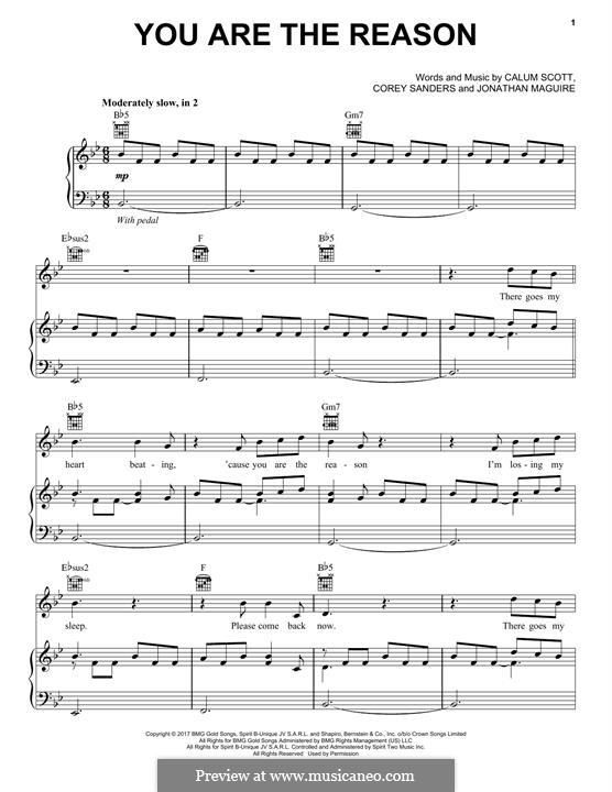 You Are The Reason By C Scott C Sanders J Maguire On Musicaneo