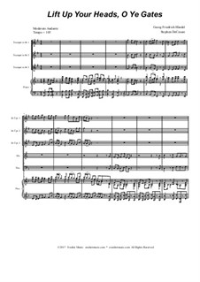 Lift Up Ye Heads, O Ye Gates: For brass quintet by Georg Friedrich Händel