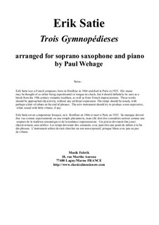 Complete set: For soprano saxophone and piano by Erik Satie