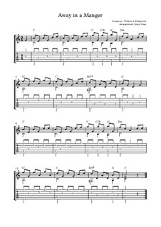 Away in a Manger: For guitar by William (James) Kirkpatrick
