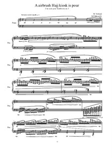 A airbrush Hajj kiosk is pour, suite 3 for piano, MVWV 1191: A airbrush Hajj kiosk is pour, suite 3 for piano by Maurice Verheul