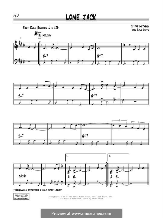 Lone Jack: For guitar by Pat Metheny