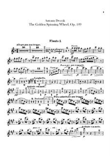 Zlatý kolovrat (The Golden Spinning Wheel), B.197 Op.109: Flutes parts by Antonín Dvořák