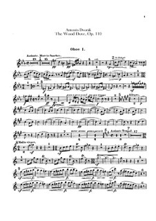 Holoubek (The Wild Dove), B.198 Op.110: Oboes and cor anglais parts by Antonín Dvořák