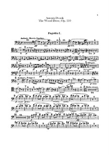 Holoubek (The Wild Dove), B.198 Op.110: Bassoons parts by Antonín Dvořák