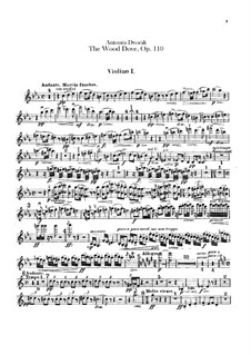 Holoubek (The Wild Dove), B.198 Op.110: Violin I parts by Antonín Dvořák