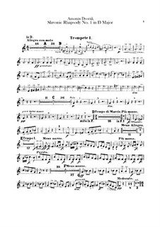 Rhapsody No.1 in D Major: Trumpets parts by Antonín Dvořák