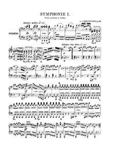 Complete Symphony: Version for piano four hands by Ludwig van Beethoven