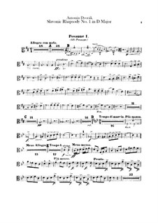 Rhapsody No.1 in D Major: Trombones parts by Antonín Dvořák