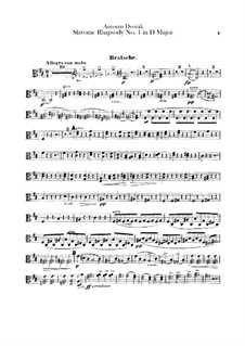 Rhapsody No.1 in D Major: Viola part by Antonín Dvořák