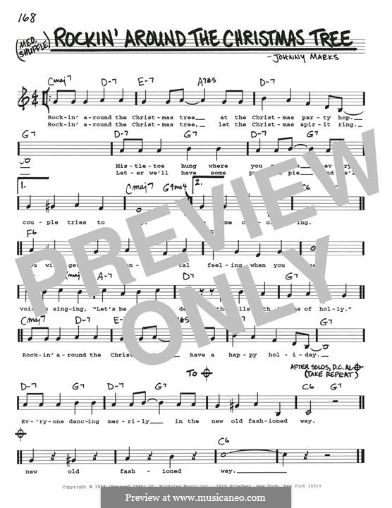 Rockin' Around the Christmas Tree by J. Marks sheet music on MusicaNeo
