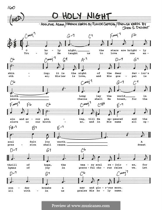 Instrumental version (Printable scores): For guitar by Adolphe Adam