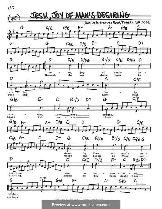 Jesu, Joy of Man's Desiring (Printable Scores): For guitar by Johann Sebastian Bach