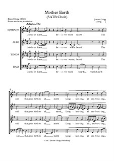 Mother Earth (SATB Choir): Mother Earth (SATB Choir) by Jordan Grigg