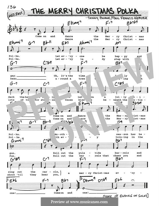 The Merry Christmas Polka: For guitar by Sonny Burke