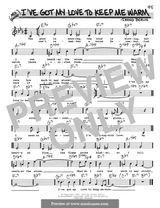 I've Got My Love to Keep Me Warm (Frank Sinatra): For guitar by Irving Berlin