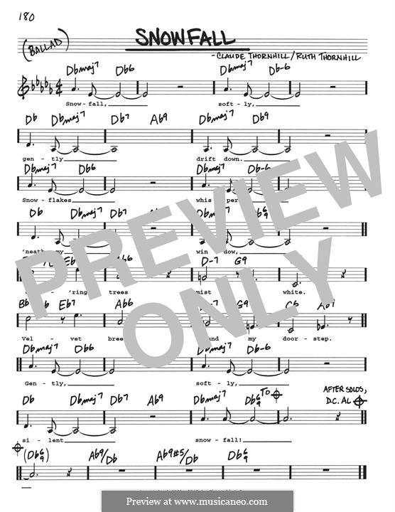 Snowfall (Tony Bennett): For guitar by Claude Thornhill, Ruth Thornhill
