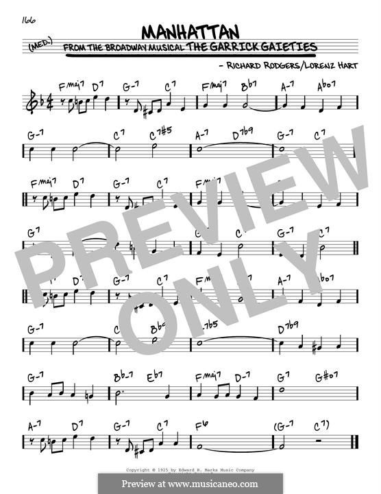 Manhattan by R. Rodgers sheet music on MusicaNeo