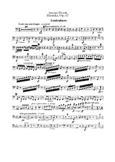 Husitská (Hussite), B.132 Op.67: Double bass parts by Antonín Dvořák