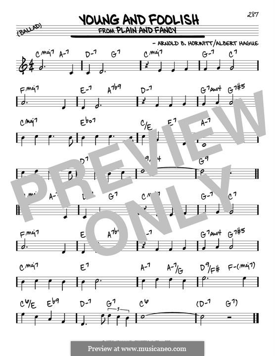 Young and Foolish (Dean Martin): For guitar by Albert Hague