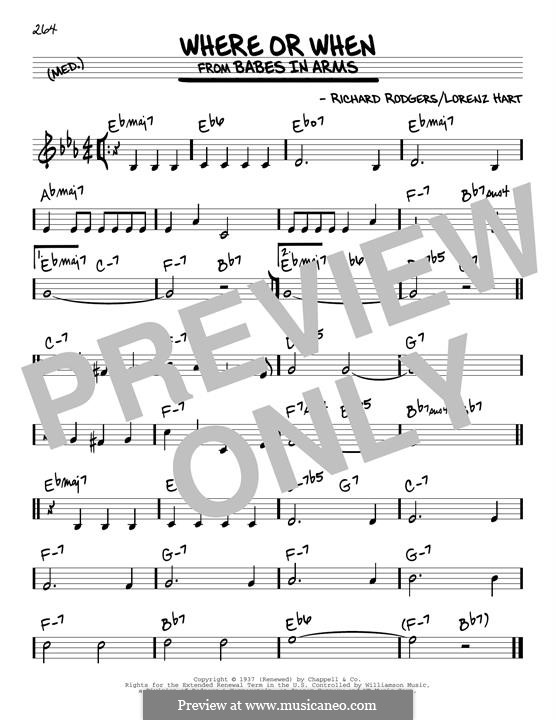Where Or When (from Babes In Arms): For guitar by Richard Rodgers